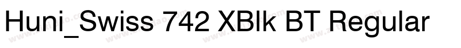 Huni_Swiss 742 XBlk BT Regular字体转换